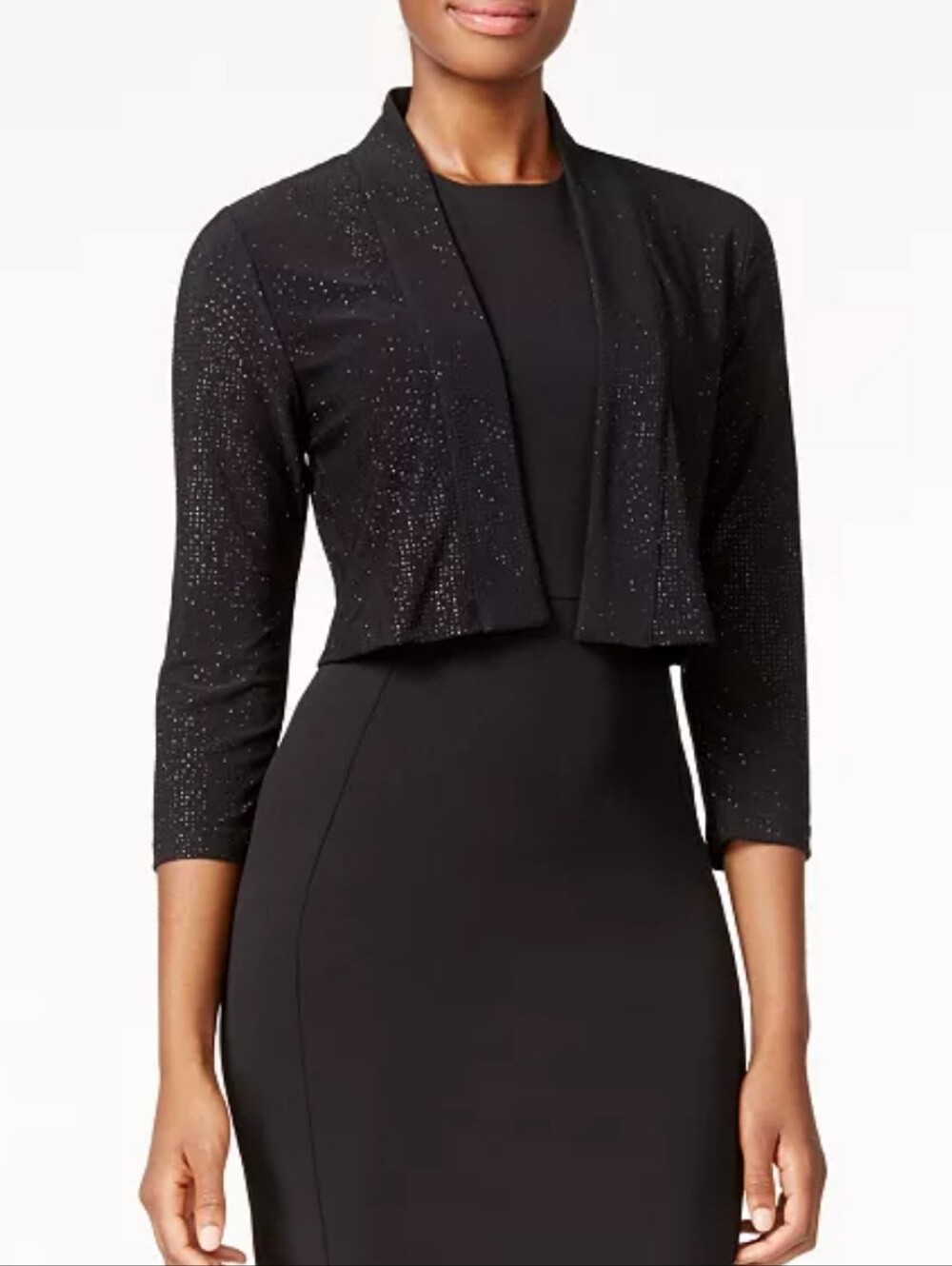 Calvin Klein Open-Front Sparkle Cardigan Size-Large